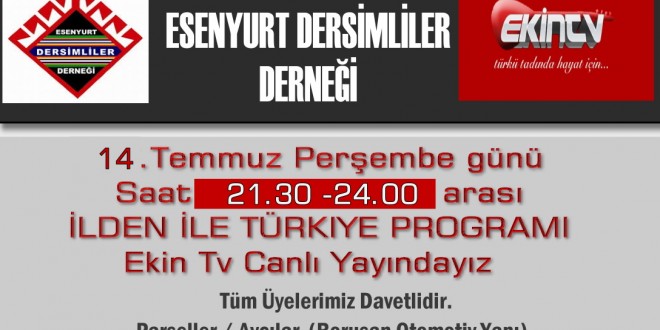 Ekin Tv Canlı Yayındayız